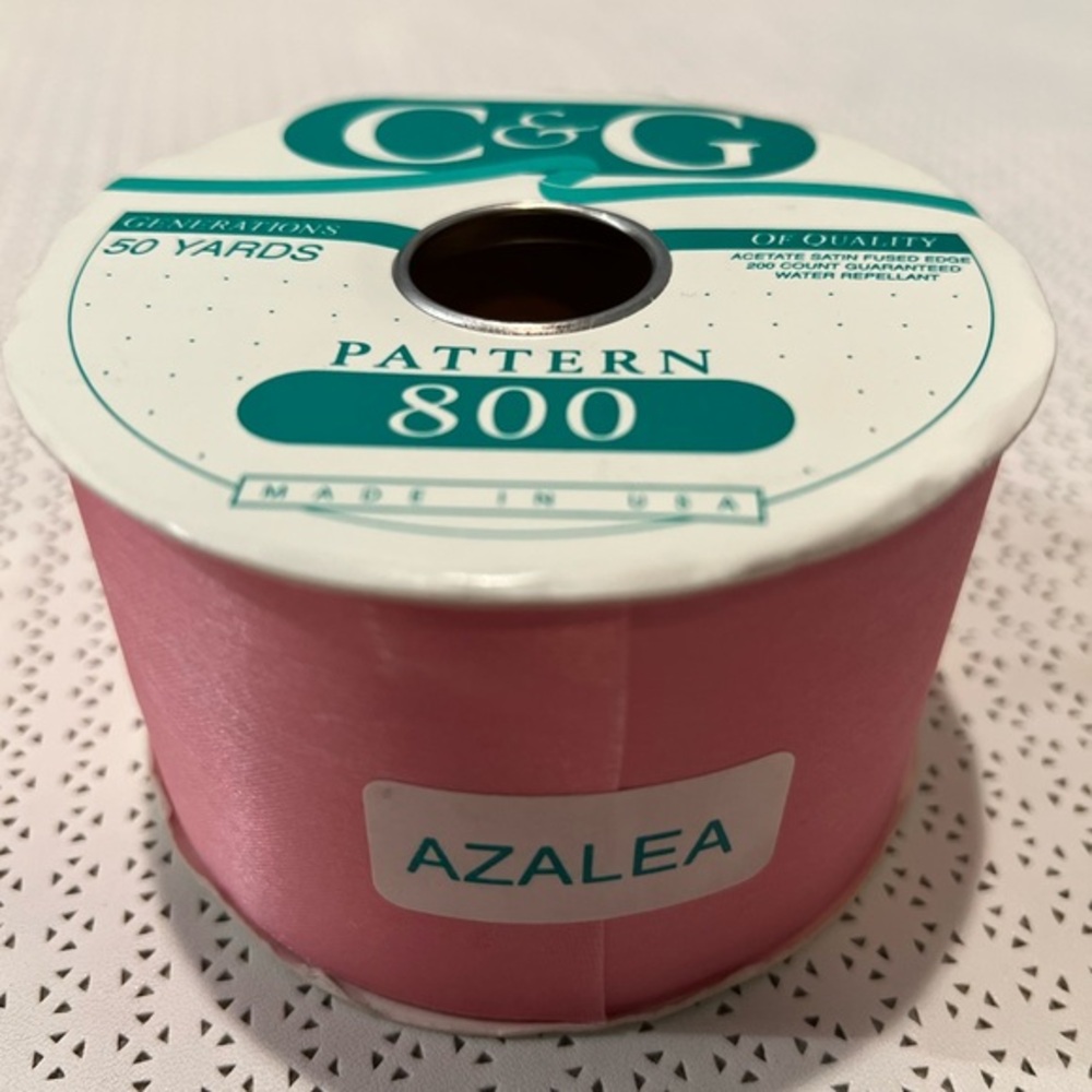 Ribbon New Vintage Moire Satin Pink 50 yds.